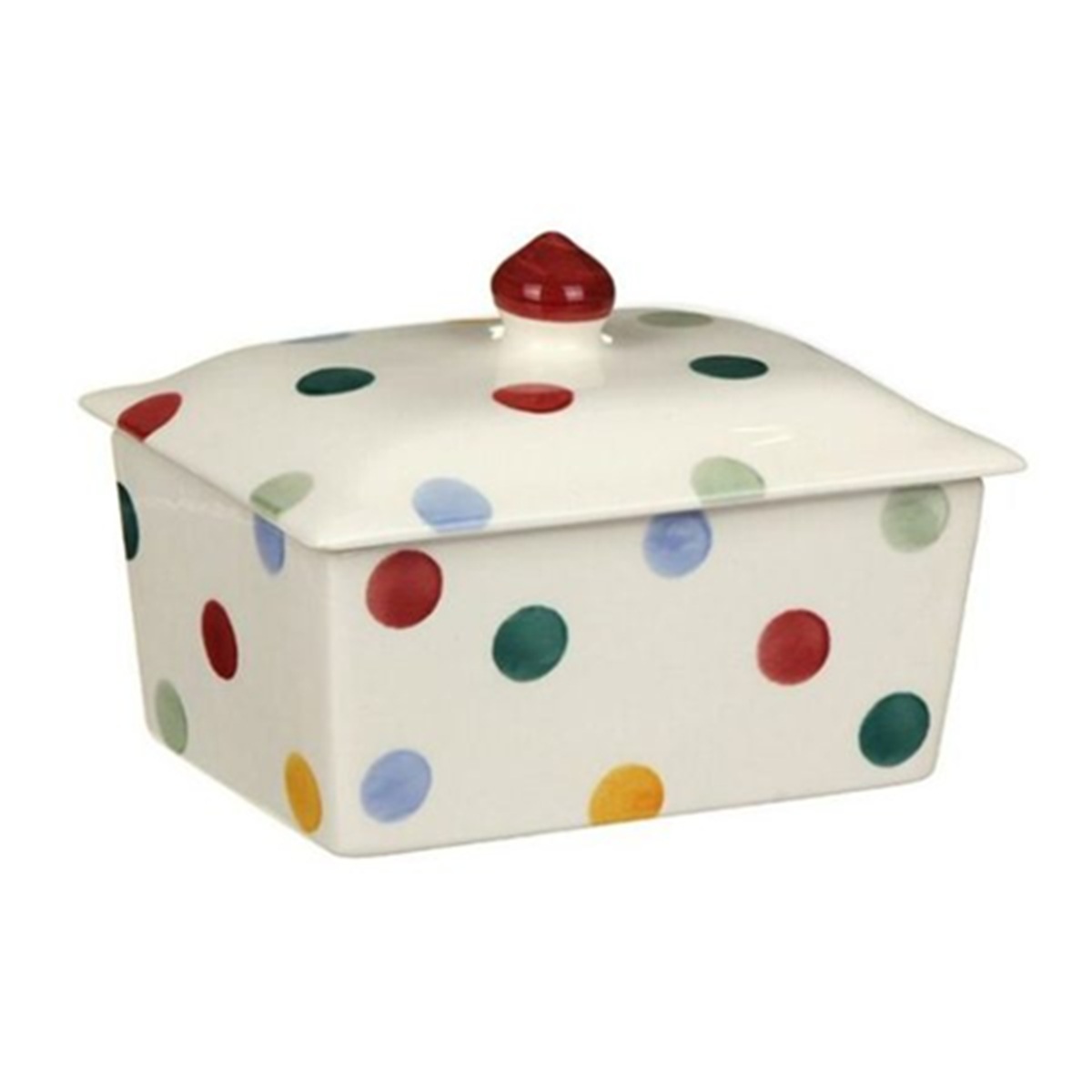 Butter Dish: Emma Bridgewater Polka Dot Butter Dish, Ceramic - Image 2