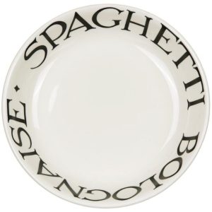 Pasta Bowl: 24cm Emma Bridgewater Black Toast Medium Pasta Bowl, Ceramic