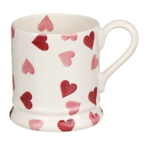 Mug: 1 x 300ml Emma Bridgewater Pink Hearts Half Pint Mug, Ceramic
