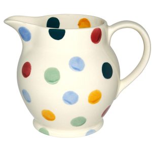 Jug: 0.315 Litre Emma Bridgewater Polka Dot 1/2 Pint Jug, Ceramic