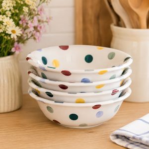 Breakfast Bowl: 16cm Cereal Bowl Emma Bridgewater Polka Dot, Ceramic
