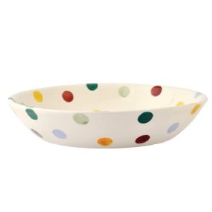 Pasta Bowl: 24cm Emma Bridgewater Polka Dot Medium Pasta Bowl, Ceramic