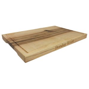 Carving Board: 45cm x 31cm x 3cm Hand Carved Board, Ash
