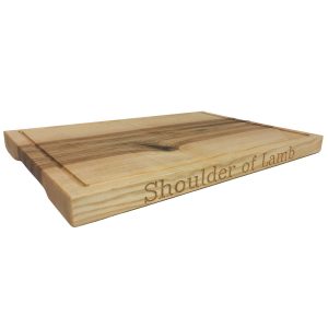 Carving Board: 45cm x 31cm x 3cm Hand Carved Board, Ash