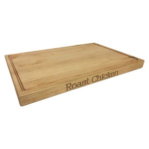 Carving Board: 45cm x 31cm x 3cm Hand Carved Board, Sweet Chestnut