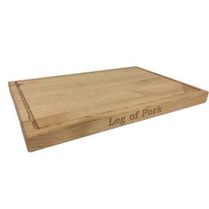 Carving Board: 45cm x 31cm x 3cm Hand Carved Board, Sweet Chestnut