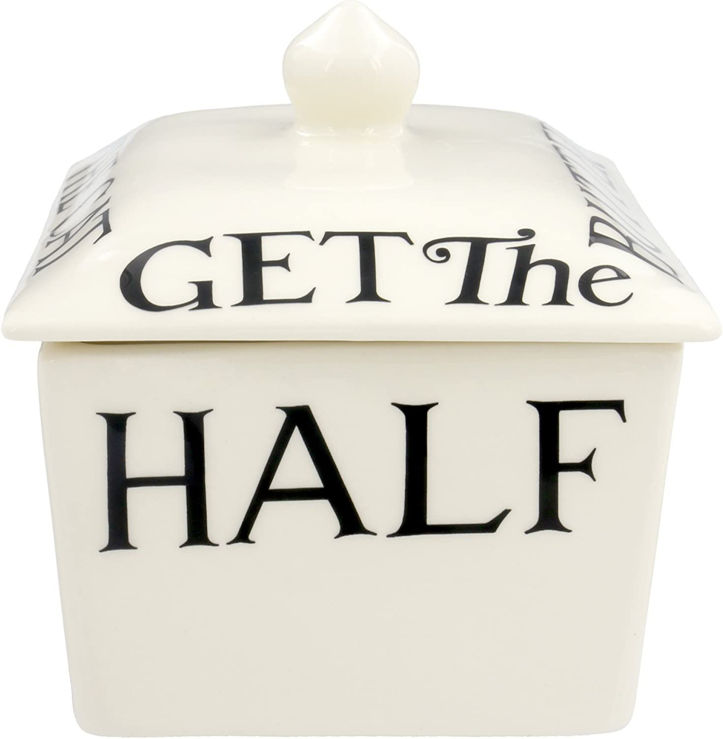Butter Dish: Emma Bridgewater Black Toast Butter Dish, Ceramic - Image 5