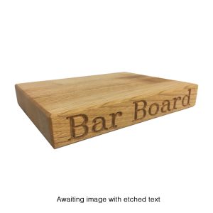 Bar Board: 15cm x 20cm Board with 'Gin & Tonic' and 'Bar Board' Text, Sweet Chestnut Wood