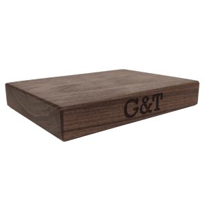 Bar Board: 15cm x 20cm Board with 'Gin & Tonic' and 'Bar Board' Text, Brown Oak Wood