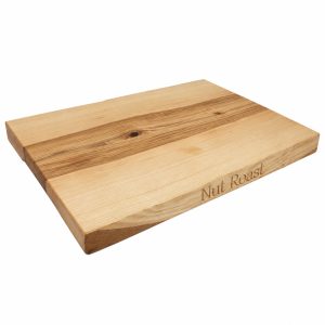 Carving Board: 45cm x 30cm x 3cm Board, Powered by Plants & Nut Roast text, Sweet Chestnut