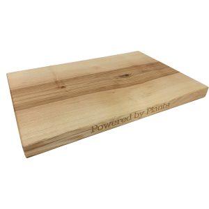 Carving Board: 45cm x 30cm x 3cm Board, Powered by Plants & Nut Roast text, Sweet Chestnut
