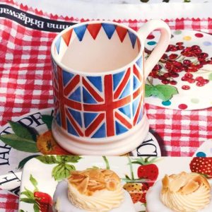 Mug: 1 x 300ml Emma Bridgewater Union Jack Half Pint Mug, Ceramic