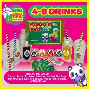 Bubble Tea Gift Box: Makes 4 - 8 Bubble Tea's, with Cocktail Shaker