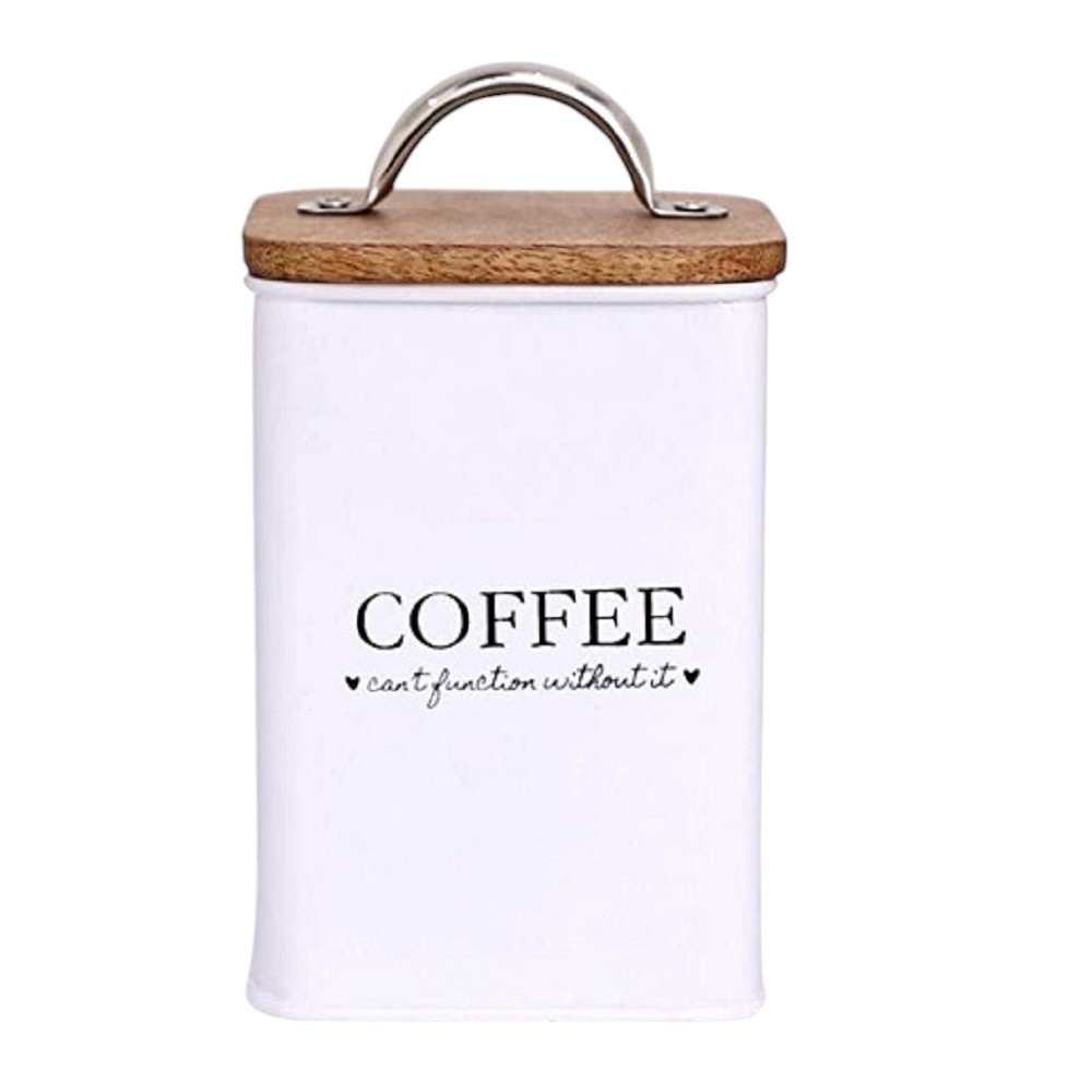 Tin Set: 3 x Heart of the Home Tea, Coffee and Sugar Tins, Cream