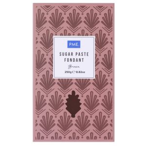 Sugar Paste: 250g PME Sugar Paste, Brown