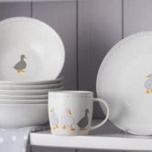 Madison Duck Range: Featuring a charming duck design and dove grey polka dots