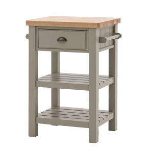 Butchers Trolley: 1 Drawer Eaton Butchers Block Prairie Pine with Oak Top, Self Assembly