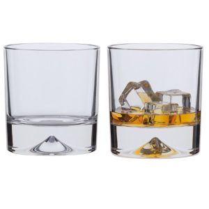 Whisky Glasses: 2 x 28.5cl Dartington Crystal Dimple Whisky Glasses