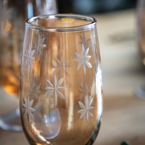 Hi Ball Glasses: 4 x Starry Skies Gold Water Glasses, Glass