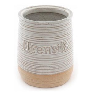 Utensil Jar: Naturals Utensil Jar, Stoneware