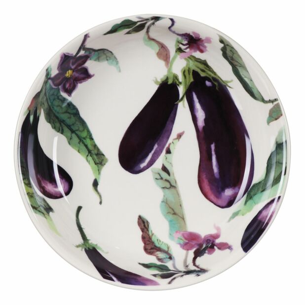 Pasta Bowl: 24cm Emma Bridgewater Aubergine & Flowers Medium Pasta Bowl, Ceramic - Image 4
