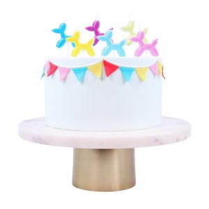 Cake Candles: 6 x Balloon Dog Cake Candles