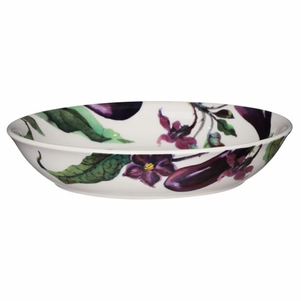 Pasta Bowl: 24cm Emma Bridgewater Aubergine & Flowers Medium Pasta Bowl, Ceramic - Image 3