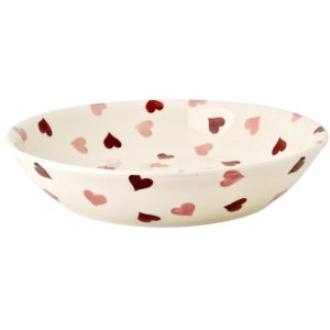 Pasta Bowl: 24cm Emma Bridgewater Pink Hearts Pasta Bowl, Ceramic