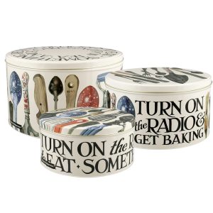Cake Tin Set: Set of 3 Emma Bridgewater Cake Tins, Making and Baking, Round
