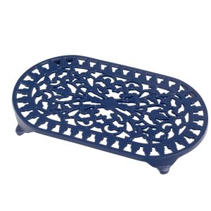 Trivet: 1 x 34.5cm x 20.5cm Oval Trivet, Blue