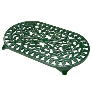 Trivet: 1 x 34.5cm x 20.5cm Oval Trivet, Green