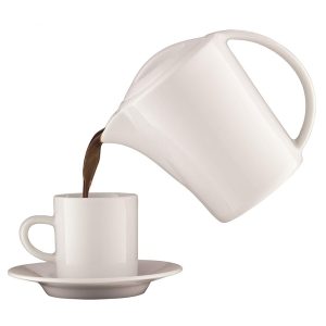 Italian Espresso Coffee Maker: 4 Cup Aerolatte Caffe Porcellana, Black