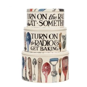 Cake Tin Set: Set of 3 Emma Bridgewater Cake Tins, Making and Baking, Round