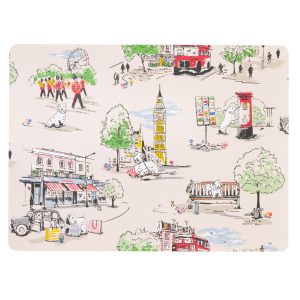 Placemat Set: 4 x Cath Kidston Billie Goes To Town, Table Mats, Cork Backed