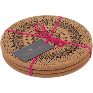 Trivets: 3 x 22.6cm Sara Miller Artisanne Noir Trivets