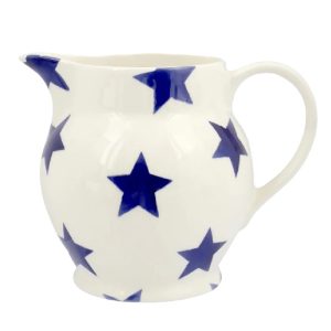 Jug: 0.315 Litre Emma Bridgewater Blue Star 1/2 Pint Jug, Ceramic