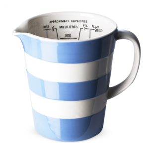 Measuring Jug: 56cl Cornishware Measuring Jug, Ceramic
