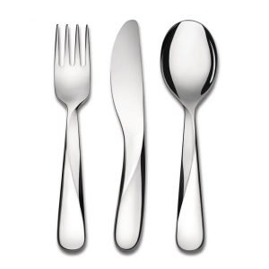 Child's Cutlery Set: 3 Piece Alessi Giro Cutlery Set, Stainless Steel