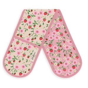 Oven Glove: Cath Kidston Strawberry Double Oven Glove, Cotton