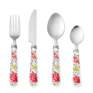 Cutlery Set: 12 Piece Cath Kidston Feels Like Home Cutlery Set, Stainless Steel