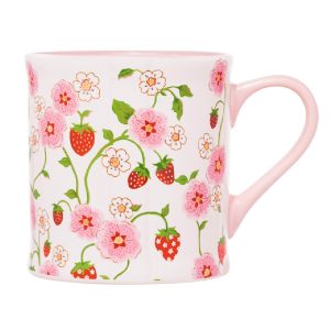 Mug: 1 x 275ml Cath Kidston Strawberry Cream Mollie Mug, Ceramic