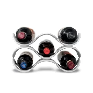 Bottle Rack: 5 Bottle Guzzini Icons Wine Rack, White