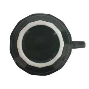 Espresso Cup and Saucer: 1 x 100ml Apilco Bistro Moka Cup and Saucer, Green