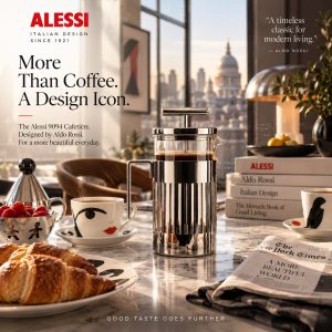 Cafetiere: 3 Cup Alessi 9094 Cafetiere, Stainless Steel