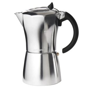 Italian Espresso Coffee Maker: 9 Cup Aerolatte MokaVista, Aluminium