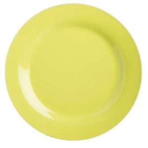Dinner Plate: 1 x 27.5cm Green Brights Rimmed Dinner Plate, Ceramic