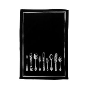 Tea Towel: 1 x Vintage Silverware Tea Towel, 100% Cotton