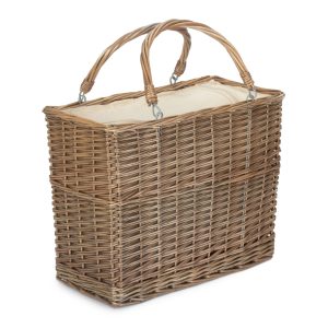 Drink Carrier: 40cm Rectangular Cooler Basket, Wicker