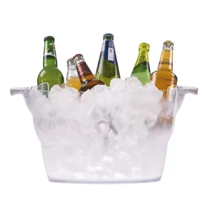 Bottle Cooler: 6 Bottle Drinks Pail/Cooler, Clear Acrylic