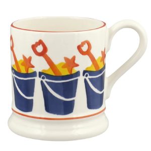 Mug: 1 x 300ml Emma Bridgewater Bucket and Spade, Half Pint Mug, Ceramic